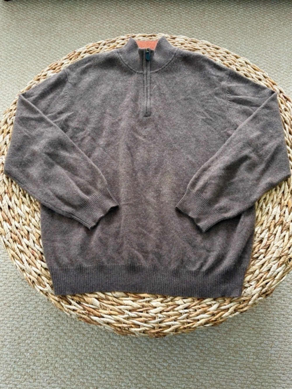 Alan Flusser Cashmere Quarter Zip Sweater